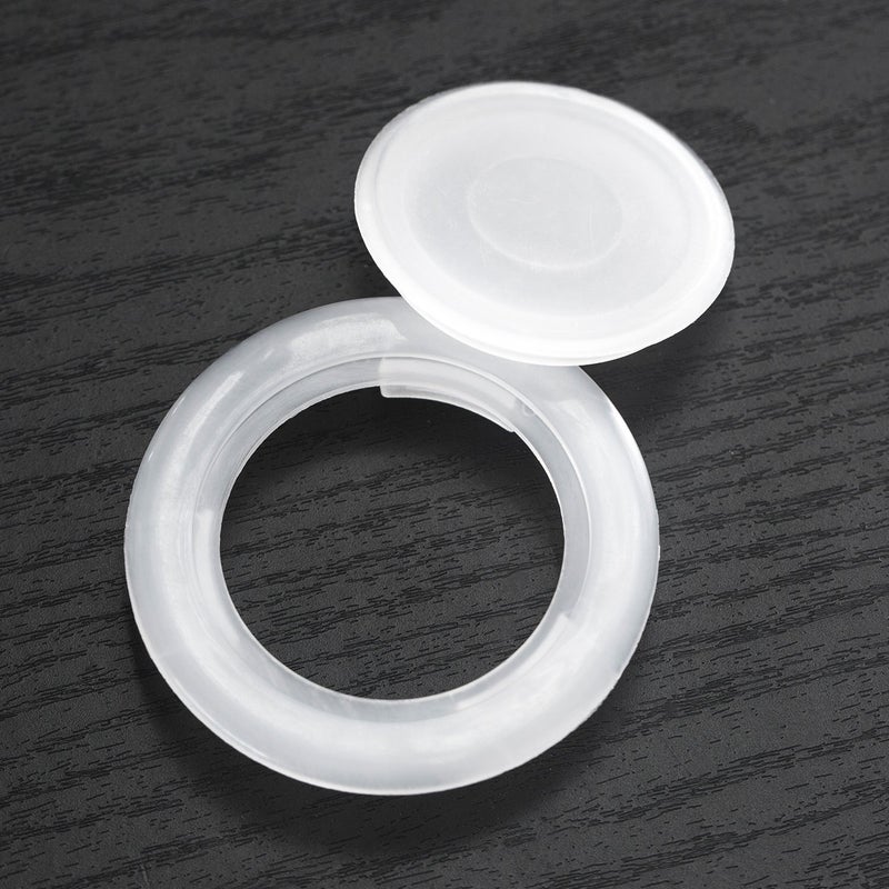 Bememo 2 Sets 2 Inch Patio Table Umbrella Hole Ring and Cap Set, Standard Size Umbrella Thicker Hole Ring Plug and Cap Set(Translucent) - Image 2